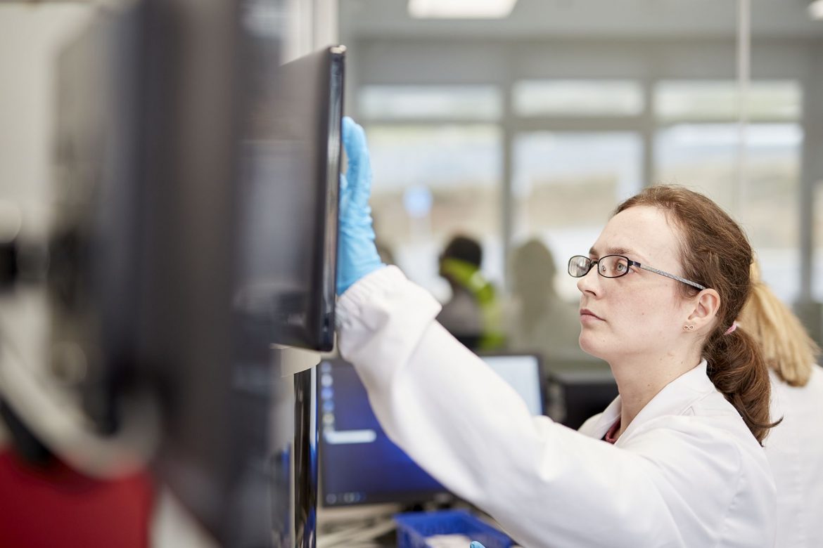 A laboratory analyst in PMI’s Greek affiliate, Papastratos manufacturing facility